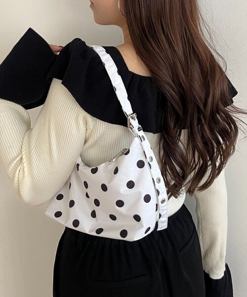 prose verse（プロズヴェール）の「ドットミニバッグ（ハンドバッグ・レディース・オフホワイト/ブラック・FREE）」の11枚目の写真