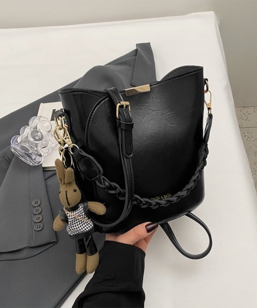 Miniministore(ミニミニストア)の「ショルダーバッグロープ編みハンドルバッグ(ショルダーバッグ・レディース・オフホワイト/ブラウン/テラコッタ/キャメル/ブラック・FREE)」の9枚目の写真