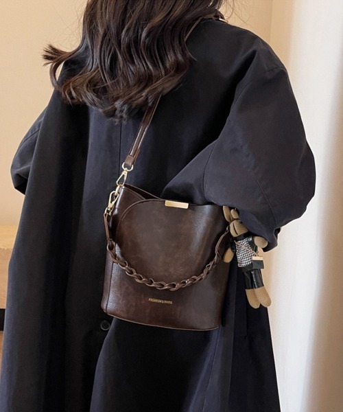 Miniministore(ミニミニストア)の「ショルダーバッグロープ編みハンドルバッグ(ショルダーバッグ・レディース・オフホワイト/ブラウン/テラコッタ/キャメル/ブラック・FREE)」の10枚目の写真