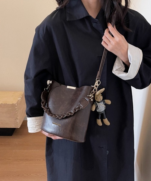 Miniministore(ミニミニストア)の「ショルダーバッグロープ編みハンドルバッグ(ショルダーバッグ・レディース・オフホワイト/ブラウン/テラコッタ/キャメル/ブラック・FREE)」の11枚目の写真