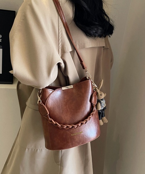 Miniministore(ミニミニストア)の「ショルダーバッグロープ編みハンドルバッグ(ショルダーバッグ・レディース・オフホワイト/ブラウン/テラコッタ/キャメル/ブラック・FREE)」の16枚目の写真