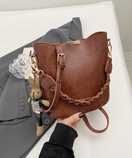 Miniministore(ミニミニストア)の「ショルダーバッグロープ編みハンドルバッグ(ショルダーバッグ・レディース・オフホワイト/ブラウン/テラコッタ/キャメル/ブラック・FREE)」の18枚目の写真
