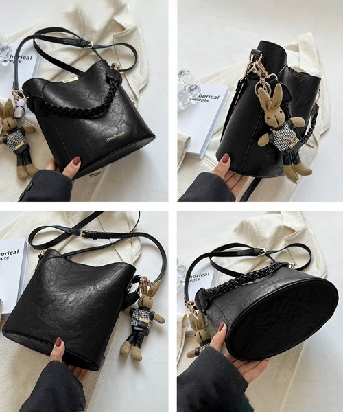 Miniministore(ミニミニストア)の「ショルダーバッグロープ編みハンドルバッグ(ショルダーバッグ・レディース・オフホワイト/ブラウン/テラコッタ/キャメル/ブラック・FREE)」の22枚目の写真