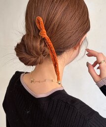 Chez toi（シェトワ）の「ベロアサイド結びヘアアクセ（ブローチ/コサージュ）」