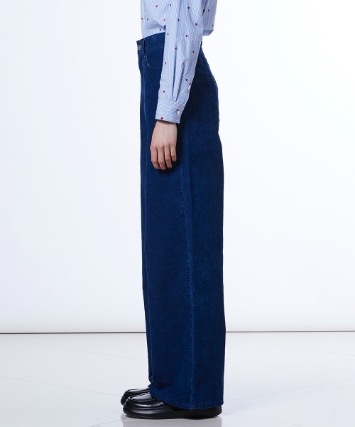 DOUBLE STANDARD CLOTHING（ダブルスタンダードクロージング）の「インディゴ コーデュロイパンツ（デニムパンツ・レディース・インディゴブルー・34/36/38）」の8枚目の写真