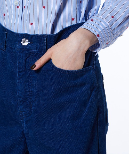 DOUBLE STANDARD CLOTHING（ダブルスタンダードクロージング）の「インディゴ コーデュロイパンツ（デニムパンツ・レディース・インディゴブルー・34/36/38）」の12枚目の写真