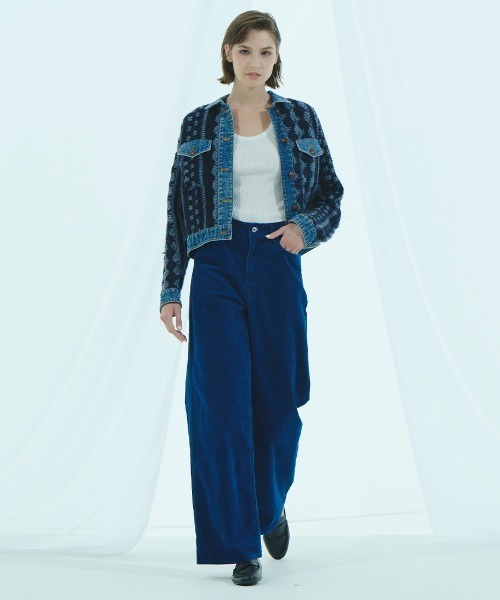 DOUBLE STANDARD CLOTHING（ダブルスタンダードクロージング）の「インディゴ コーデュロイパンツ（デニムパンツ・レディース・インディゴブルー・34/36/38）」の16枚目の写真