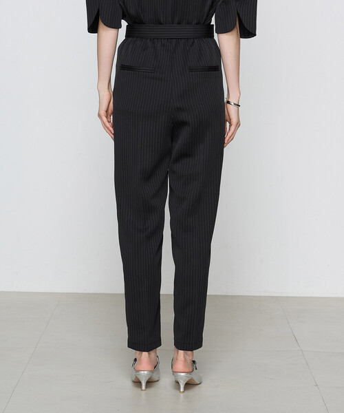 COMME CA（コムサ）の「〔 TALLサイズ 〕 【ブライトリーセットアップ】サテンストライプ パンツ（スラックス・レディース・ブラック/グレー系その他・15号/13号）」の14枚目の写真