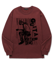 VANNWORKS（バンワークス）の「GUITAR ロングスリーブ (VLS0203) バーガンディ（Tシャツ/カットソー）」