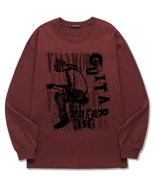 VANNWORKS(バンワークス)の「GUITAR ロングスリーブ (VLS0203) バーガンディ(Tシャツ/カットソー・レディース・その他・SMALL/MEDIUM/LARGE/X-LARGE/XX-LARGE)」の3枚目の写真