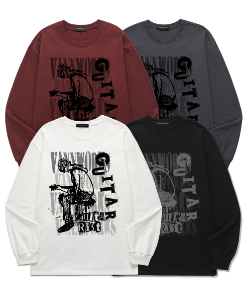 VANNWORKS(バンワークス)の「GUITAR ロングスリーブ (VLS0203) バーガンディ(Tシャツ/カットソー・レディース・その他・SMALL/MEDIUM/LARGE/X-LARGE/XX-LARGE)」の2枚目の写真