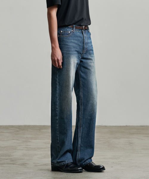 OURDAYZ（アワーデイズ）の「アリュールルーズストレートデニムパンツ[MID BLUE]（デニムパンツ・メンズ・その他・MEDIUM/LARGE/X-LARGE）」の2枚目の写真
