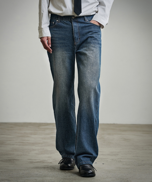 OURDAYZ（アワーデイズ）の「アリュールルーズストレートデニムパンツ[MID BLUE]（デニムパンツ・メンズ・その他・MEDIUM/LARGE/X-LARGE）」の3枚目の写真