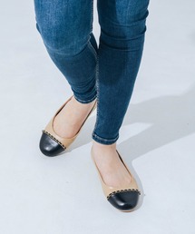 EVOL | 【柔らかい・クッション入り】チェーンフラットラウンドバレエ JA5896(バレエシューズ)