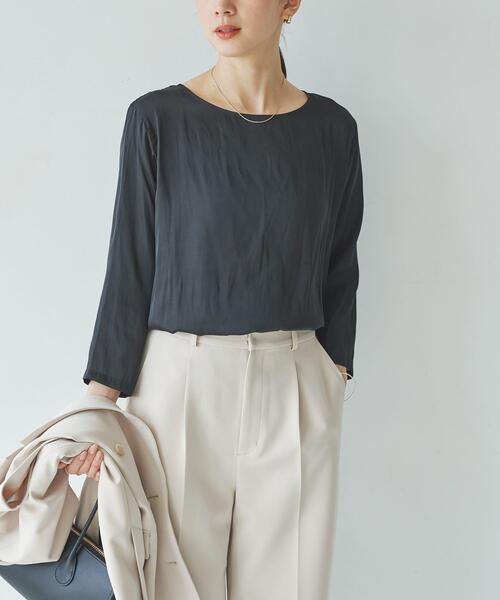 URBAN RESEARCH（アーバンリサーチ）の「ヴィンテージサテンブラウス（シャツ/ブラウス・レディース・オフホワイト/ブラック・FREE）」の16枚目の写真