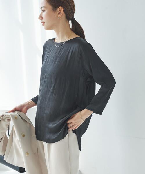 URBAN RESEARCH（アーバンリサーチ）の「ヴィンテージサテンブラウス（シャツ/ブラウス・レディース・オフホワイト/ブラック・FREE）」の18枚目の写真