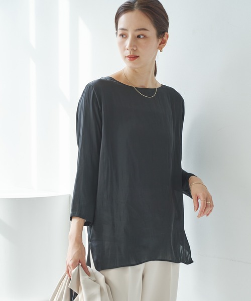 URBAN RESEARCH(アーバンリサーチ)の「ヴィンテージサテンブラウス(シャツ/ブラウス・レディース・オフホワイト/ブラック・FREE)」の11枚目の写真