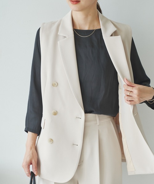 URBAN RESEARCH(アーバンリサーチ)の「ヴィンテージサテンブラウス(シャツ/ブラウス・レディース・オフホワイト/ブラック・FREE)」の17枚目の写真