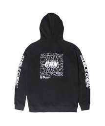 CORALIAN（コラリアン）の「ダブルロゴプルオーバー裏起毛フードパーカー黒（パーカー）」