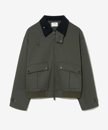 ECORR（エコル）の「コーデュロイカラー ハンティングブルゾンジャケット_カーキ（ミリタリージャケット）」