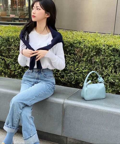 4OUR B（サビ）の「Clover Bag Blue（トートバッグ・レディース・ブルー・FREE）」の12枚目の写真