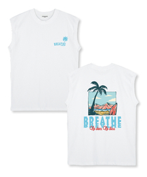 ブリーダーオーバーサイズノースリーブTシャツホワイト