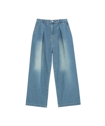 Highlight Washing Wide Jeans - vintage blue