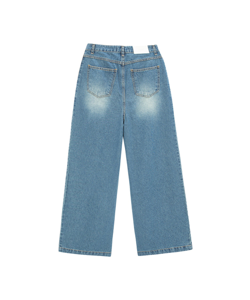 SALAD BAGUNI（サラダバグニ）の「Highlight Washing Wide Jeans - vintage blue（デニムパンツ・レディース・その他・SMALL/MEDIUM）」の2枚目の写真