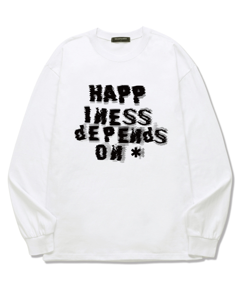 OUSE(オウズ)の「HAPPINESS ロングスリーブ (DLS029) ホワイト(Tシャツ/カットソー・レディース・その他・SMALL/MEDIUM/LARGE/X-LARGE/XX-LARGE)」の1枚目の写真