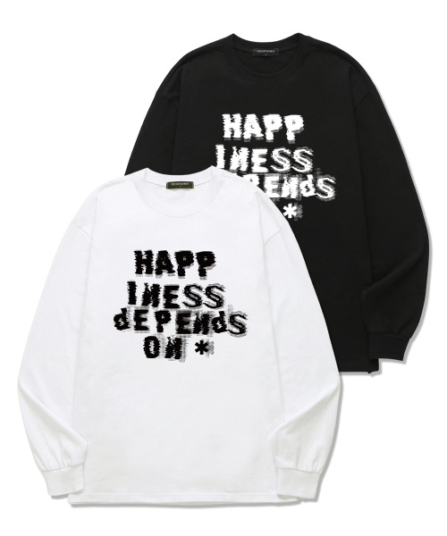 OUSE(オウズ)の「HAPPINESS ロングスリーブ (DLS029) ホワイト(Tシャツ/カットソー・レディース・その他・SMALL/MEDIUM/LARGE/X-LARGE/XX-LARGE)」の3枚目の写真