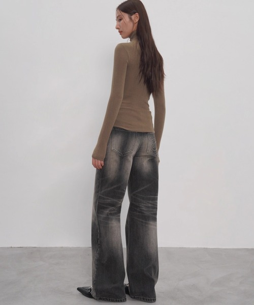 EIGHTHMONTH（エイスマンス）の「ワイドウォッシュデニムEM25a155【EIGHTHMONTH】（デニムパンツ・レディース・スミクロ・L/M/S）」の10枚目の写真