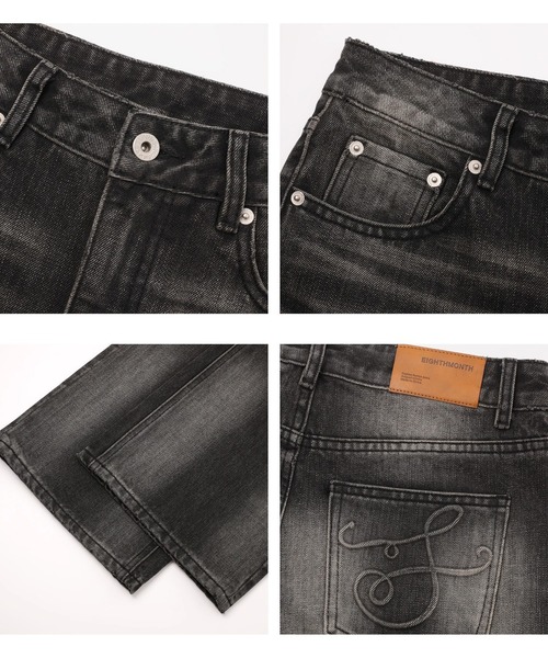 EIGHTHMONTH（エイスマンス）の「ワイドウォッシュデニムEM25a155【EIGHTHMONTH】（デニムパンツ・レディース・スミクロ・L/M/S）」の17枚目の写真