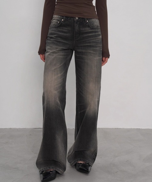 EIGHTHMONTH（エイスマンス）の「ワイドウォッシュデニムEM25a155【EIGHTHMONTH】（デニムパンツ・レディース・スミクロ・L/M/S）」の19枚目の写真