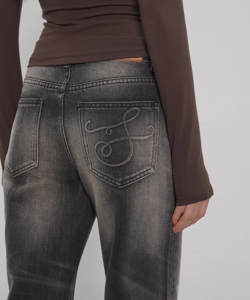 EIGHTHMONTH（エイスマンス）の「ワイドウォッシュデニムEM25a155【EIGHTHMONTH】（デニムパンツ・レディース・スミクロ・L/M/S）」の22枚目の写真