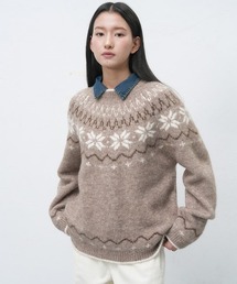 GENERAL IDEA | unisex wool snow nordic pullover/ウールノルディック柄ニットプルオーバー(ニット/セーター)