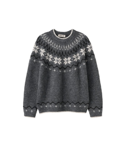GENERAL IDEA(ジェネラルアイデア)の「【GENERAL IDEA】ウールノルディック柄ニットプルオーバー / UNISEX WOOL SNOW NORDIC PULLOVER(ニット/セーター・レディース・ネイビー/モカ/チャコール/グリーン・XL/M/L)」の17枚目の写真