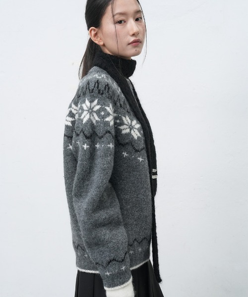 GENERAL IDEA(ジェネラルアイデア)の「【GENERAL IDEA】ウールノルディック柄ニットプルオーバー / UNISEX WOOL SNOW NORDIC PULLOVER(ニット/セーター・レディース・ネイビー/モカ/チャコール/グリーン・XL/M/L)」の7枚目の写真