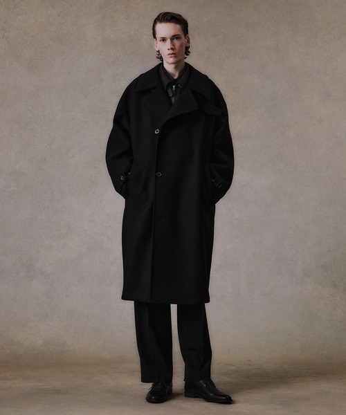 UNITED TOKYO（ユナイテッドトウキョウ）の「【数量限定】×EX Super180s MELTON OVER COAT（ダウンジャケット/コート・メンズ・ブラック・1/2）」の8枚目の写真