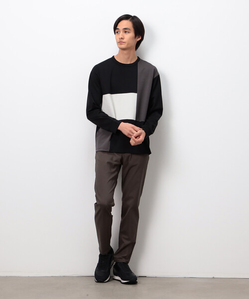 COMME CA ISM(コムサイズム)の「ストレッチポンチ×ワッフル ブロッキング 長袖Tシャツ(Tシャツ/カットソー・メンズ・ブラック/ホワイト/ライトグレー・MEDIUM/LARGE)」の13枚目の写真