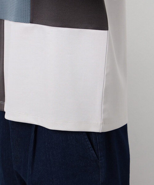 COMME CA ISM(コムサイズム)の「ストレッチポンチ×ワッフル ブロッキング 長袖Tシャツ(Tシャツ/カットソー・メンズ・ブラック/ホワイト/ライトグレー・MEDIUM/LARGE)」の20枚目の写真