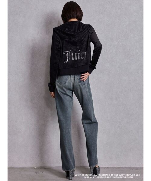 JUICY COUTURE（ジューシークチュール）の「GYDA×Juicy Couture GG JC Emboss Big Bling Velour Hoodie（パーカー・レディース・ピンク/ブラック/ミント・FREE）」の10枚目の写真