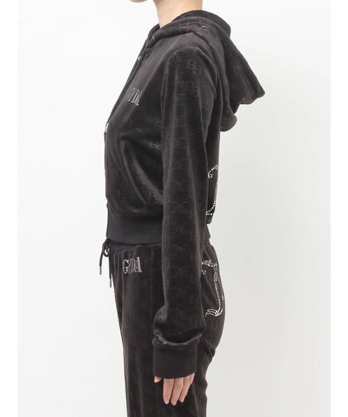 JUICY COUTURE（ジューシークチュール）の「GYDA×Juicy Couture GG JC Emboss Big Bling Velour Hoodie（パーカー・レディース・ピンク/ブラック/ミント・FREE）」の20枚目の写真