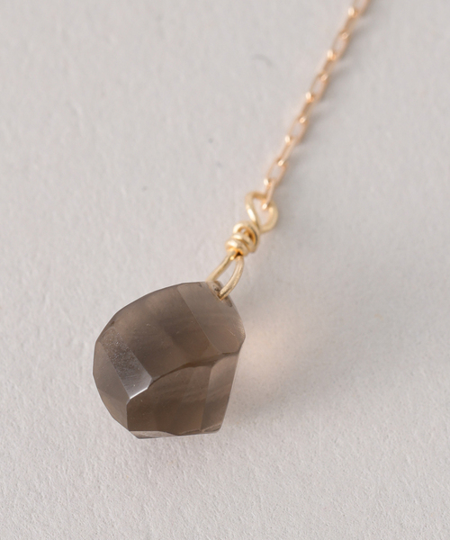 ツイストカットスモーキークォーツチェーンチャーム K10（チャーム