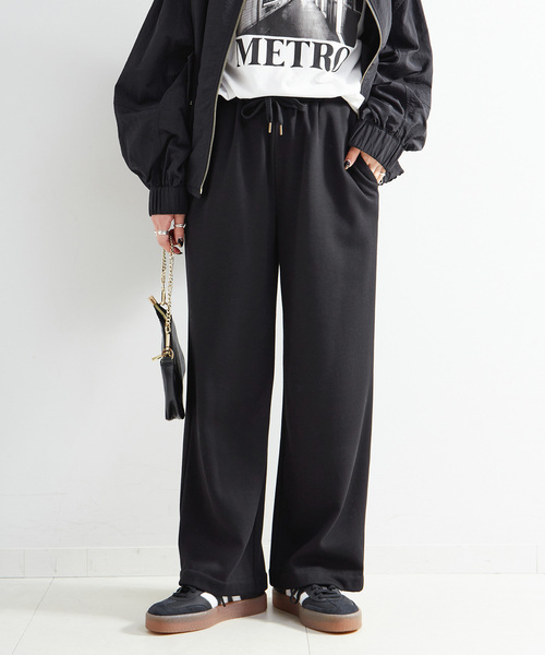 B.C STOCK（ベーセーストック）の「手洗い可 / ウォームストレートパンツ（その他パンツ・レディース・アイボリー/ブラック・FREE）」の6枚目の写真