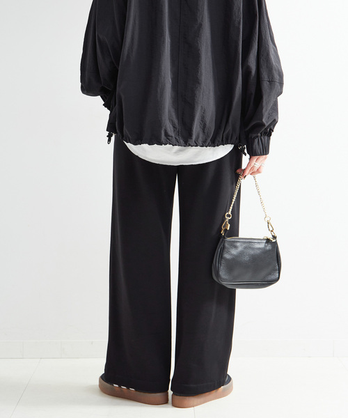 B.C STOCK（ベーセーストック）の「手洗い可 / ウォームストレートパンツ（その他パンツ・レディース・アイボリー/ブラック・FREE）」の9枚目の写真