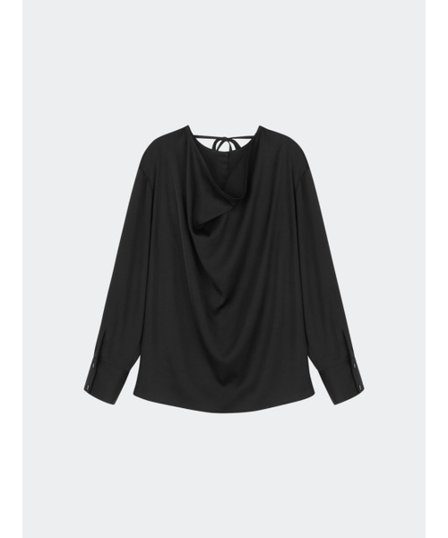 HAVELESS(ハブレス)の「DRAPED OPEN BACK BLOUSE BLACK(シャツ/ブラウス・レディース・その他・FREE)」の1枚目の写真