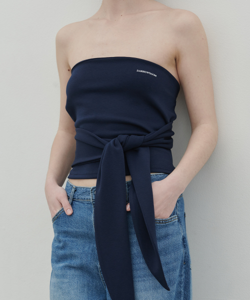 320SHOWROOM(320ショールーム)の「Mira Belt Ribbon Top Navy(その他トップス・レディース・ネイビー・FREE)」の3枚目の写真