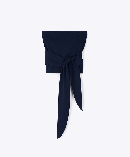 320SHOWROOM(320ショールーム)の「Mira Belt Ribbon Top Navy(その他トップス・レディース・ネイビー・FREE)」の6枚目の写真