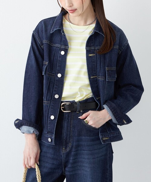 SHIPS Colors:〈洗濯機可能〉アマヨリ デニム ジャケット◇（デニム