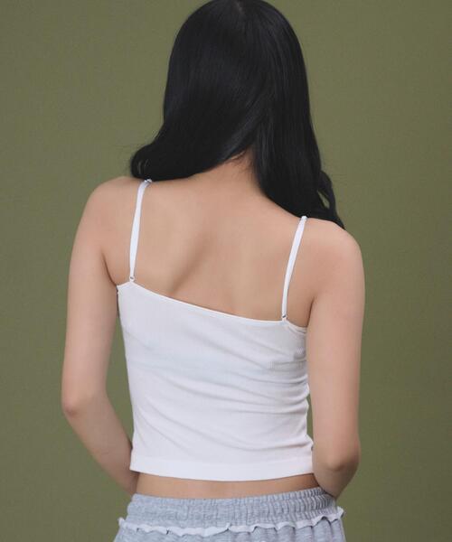 dispark（ディスパーク）の「DISPARK/【26年春夏新作】カップ付き Vネックレースキャミソール（キャミソール・レディース・ホワイト/ブラック・FREE）」の7枚目の写真